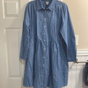 NWT Jcrew Size 16 Chambray Shirtdress with pockets